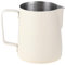 Vukehon Milk Frothing Pitchers, 12oz/350ml Milk Frothing Cup, Espresso Coffee Steaming Pot, Thickened 304 Stainless Steel Coffee Pull Cup(White-350ml)