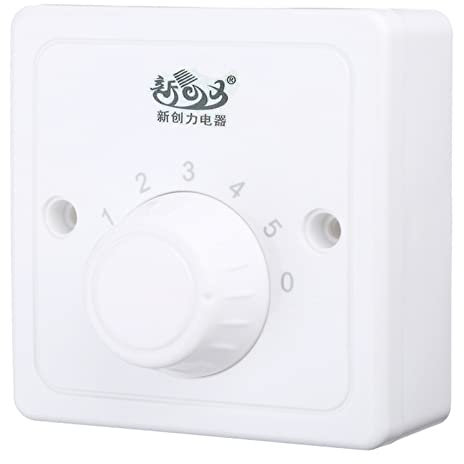 XEYYHAS 5 Gear Adjustable Ceiling Fan Speed Control Switch Wall Controller Switch Electronics Mechanical Rotary Switch Fan Speed Control Switch