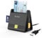 Recbot Digitaler Smart-Card-Leser, Smartcard-Leser, Gesundheitskarte, CNS Smartcard-Leser, 4-in-1-SD-Kartenleser, Micro SD/TF, MMC und SIM-Karte, kompatibel mit Windows 10 und Windows 11