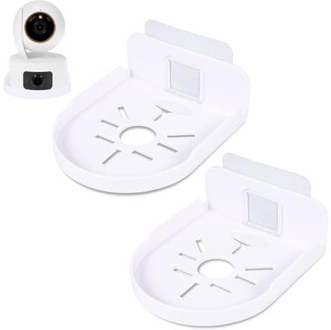 OOTSR 2 Pièces Support Mural Compatible avec TP-Link Tapo Caméra Surveillance, Plastique Universels Accessoires Supports pour Caméra Dôme, Blanc