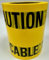 WT100 Underground Electrical Cable Warning Tape, Yellow, CAUTION CABLE BELOW 150 mm Wide, 100 m Length, 50 Micron