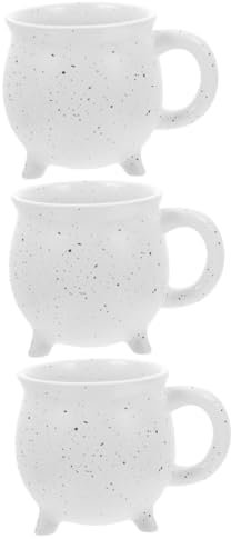 Cabilock 3 Teiliges Stativ Kesselbecher Party Trinkbecher Kuchendekoration Kesselbecher 3D Kessel Milchbecher Wasserbecher Halloween Partybecher Vintage Wassergläser Eiskaffee