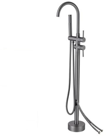 Shower Head Freistehende Badewannenarmaturen, grau, Wandanschluss für heißes und kaltes Wasser, freistehende Badewannenarmaturen mit Dusche, grau, modisch Shower