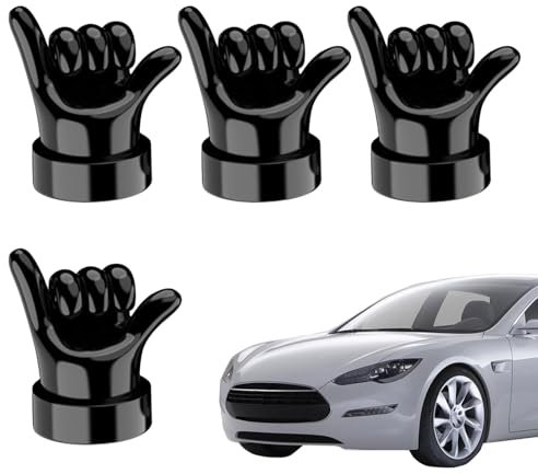 Tire Valve Stem Caps, Automobile Tire Plugs, Hand Model Valve Caps, Leakproof Tire Valve Caps, Decorative Tire Plugs, Replacement Tire Caps, for SUV Truck Motorcycle