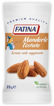 Mandorle Tostate Senza Sale Aggiunto Fatina Snack Frutta Secca 26 Bustine da 25 g