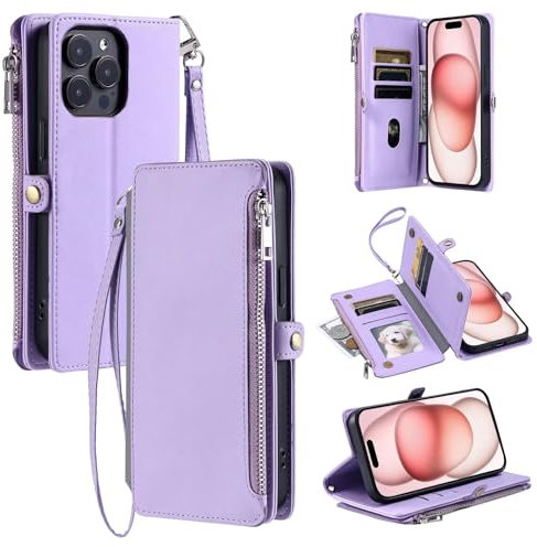 xinyunew Funda Compatible con Xiaomi Redmi Note 12 4G, Funda Tipo Cartera de Piel, Funda Abatible con Tarjetero y Hebilla Magnética, Funda de Piel Tipo Libro, Lila