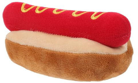 TOYANDONA Hot Dog Puppe Hot Dog Hunde Plüschtier Quietschspielzeug Hundekauspielzeug Haustierspielzeug Für Hundegeburtstag Hundebeißspielzeug Welpenbeißspielzeug Geräusch