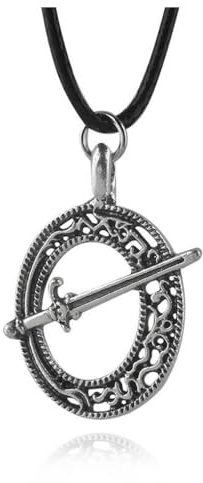 CHENJIRA Darksoul Halskette Spiel Figuren Cosplay Schmuck DarkmoonBlade Kette - Silver Metall