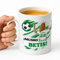 Taza personalizada con nombre y dorsal para aficionados al fútbol, regalo original para niños y adultos, personalización para chica o chico, 350 ml (Betis, Chica)