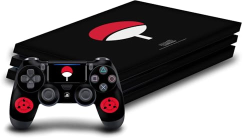Head Case Designs Offizielle Naruto Shippuden Uchiha-Clan Ikonisch Vinyl Haut Gaming Aufkleber kompatibel mit Sony PlayStation 4 PS4 Pro Console and DualShock 4 Controller