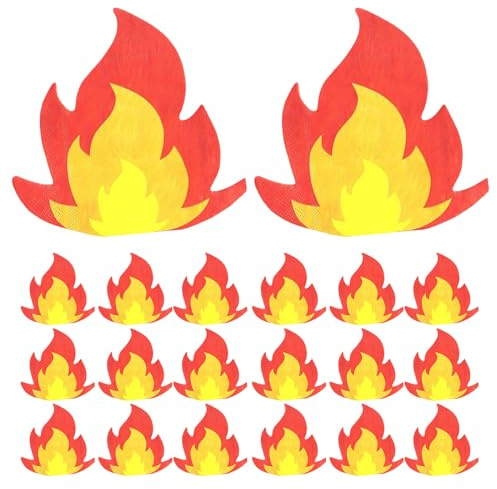 VALICLUD 60stücke Feuer-servietten für Partydekorationen Einweggeschirr mit Flammenmotiv Lunchservietten für Feuerwehr-geburtstagsfeiern Grillfeste und Lagerfeuer-events