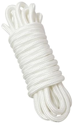4 Meters Heavy Duty Patio Umbrella Cord Replacement, 8mm White Thick Parasol Cord, Outdoor Cantilever Parasol Pull String Repair Line for Garden Terrace Sun Shade Canopy