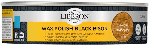 Libéron Wax Polish Black Bison Paste Georgian Mahogany 150ml