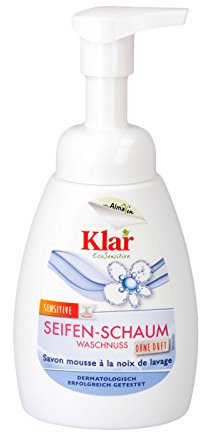 Klar eco Sensitive Seifenschaum Waschnuss 240ml, ohne Duft, vegan, Seifenspender, ideal für Allergiker