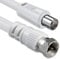 1aTTack.de Sat Antennenkabel Adapterkabel 5,0 Meter 2x geschirmt F-Stecker > Koax-Stecker SAT weiß F- Koax St 75db