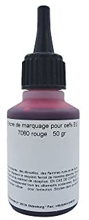 Flacon d'encre 7080C Rouge pour marquer les œufs - 50 ml