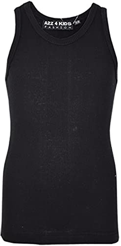 A2Z 4 Kids Girls Ribbed Vest Top 100% Cotton Stylish Top Summer Fashion Tank Tops T Shirts New Age 2-13 Years