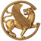 Design Toscano EU32916 Wandskulptur Persischer Greif, Harz, gold, 2,5 x 32 x 32 cm