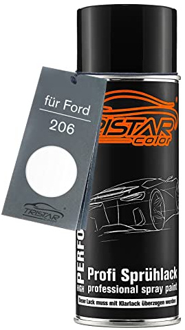 TRISTARcolor Autolack Spraydose für Ford 206 Diamond White/Diamantweiss | Basislack, Sprühdose 400ml