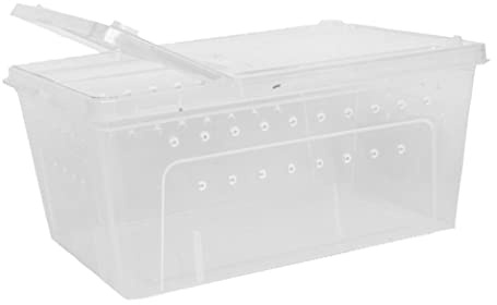 Generic Transparent Wasserreptil Zuchtbox Insektenbox für Reptilien - 25x17.5x11cm