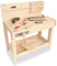 Kinderwerkbank aus Massivholz höhenverstellbare | x2 Spannzangen | Holzspielzeug aus Buche | Kinder Hobelbank, Werkbank, Werkstatt, Tischlerei, Werkzeugbank “Manny”- 4015