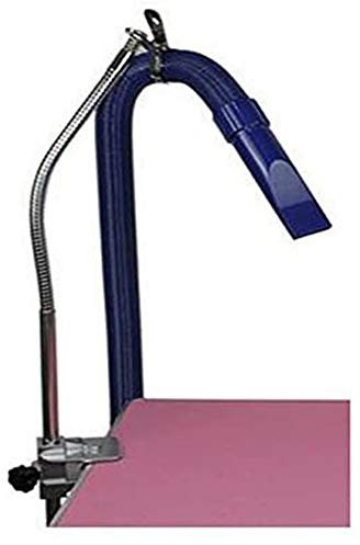 Heavy Duty Dog Pet Grooming Table Hair Dryer Stand Hose Tube Holder Hands-Free Stainless Steel Groomers Adjustable Third Arm with Clamp