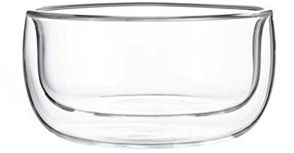 ZHAO SHOP- Bol en verre à double vitrage de 4 pouces avec isolation transparente pour la crème glacée de yogourt de restaurant de famille