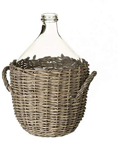 UNIMASA Botella Decorativa Forrada en Mimbre Medidas 27 x 39 cm
