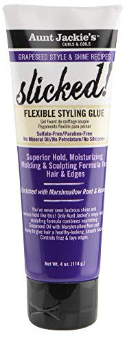 Aunt Jackie's Lockiges Haar & Coils Traubenkern Slicked Flexible Styling Gel 114g/4oz, Multicolor