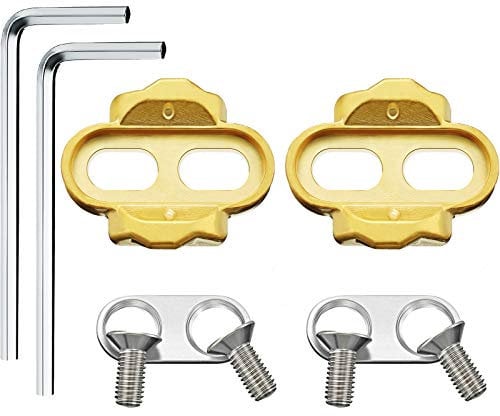 2 Pieces Bike Cleats Bicycle Cleats Pedal Cleats and 2 Pieces Hexagonal Wrench for Eggbeater, Candy, Smarty, Mallet Pedals