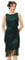 Coucoland 1920s Kleid Damen Runder Ausschnitt Elegant Abendkleid mit Multi Schichten Fransen 20er Jahre Retro Stil Great Gatsby Cocktail Party Damen Fasching Kostüm Kleid (Dunkelgrün, XXL)