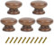 Mysummer 5 Pack Round Wood Drawer Knobs Walnut Finished Kitchen Cabinet Pulls Handles Hardware for Kitchen Cabinets Furniture Dresser Wardrobe Cupboard Drawer Pulls Knobs 33x25mm/1.3x0.98inch(DiaxH)