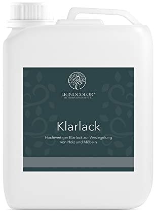 Lignocolor Klarlack hochwertige und professionelle Versiegelung für Möbel- und Holzoberflächen (2,5 L, Seidenmatt)