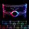 NIWWIN LED-Lichtgläser, futuristische leuchtende Eyewear, mit 7 Arten von Beleuchtungsmodi Neon elektronische Gläser, DJ-Zubehör, Karnevals-dekorative Requisiten, Partyversorgungen (Futuristic)