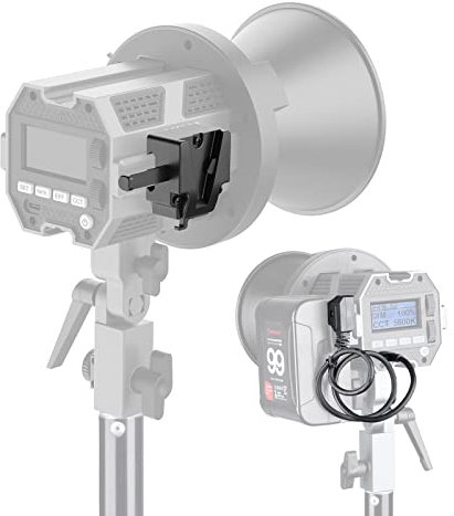 COLBOR VM2 V-Mount Adapter und D-Tap zu Typ-C Kabel, V-Mount-Akkuplatte mit Kabel, nur mit COLBOR CL60/CL100X-Serie Videoleuchten kompatibel