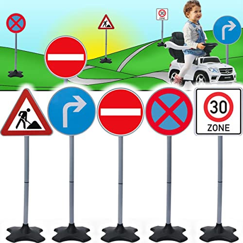 Vehrkehrszeichen/Verkehrsschilder Set Spielzeug Ampel Schilder Kinder Verkehrserziehung (Verkehrsschilder B)