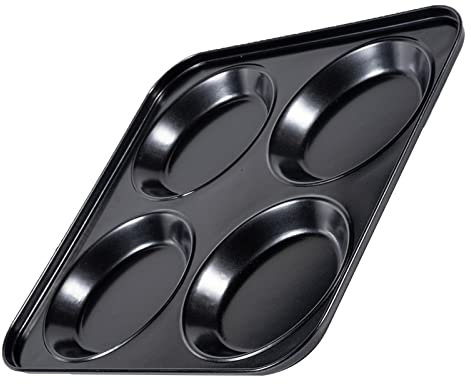 Dootafy Molde para magdalenas antiadherente con 4 cavidades para hornear pastel de luna Whoopie, y también ideal como pan para hamburguesas