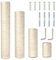 powerking Poste rascador de Repuesto de sisal Natural, 4 Piezas M8 Cat Scratch Post Repuesto Poste Piezas para reacondicionamiento, Blanco, Incluye Tornillos, 15.74 Pulgadas + 11.88 Pulgadas + 7.87