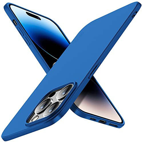 X-level Compatible with iPhone 14 Pro Case, Ultra Thin [Guardian Serie] Slim Fit Soft Flexible TPU Bumper Matte Finish Lightweight Anti-Scratch Protective Case Cover for iPhone 14 Pro 6.1'' - Blue