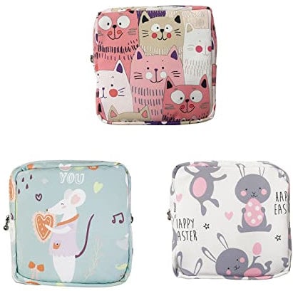 3 Stücke Menstruation Taschen Tragbare, Damenbinde Aufbewahrungstasche, Perioden Tasche, für Taschentücher Oder Kosmetika, Lagerung Von Damenbinden, Geldbörse