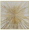 Handgemalte Ölgemälde Auf Leinwand Abstraktes Modernes Kunstwerk 3D-Goldene Ausstrahlung Goldfolie Strahlung Dick Strukturiertes Acrylgemälde Wandkunst Groß Ungerahmt Cooles Wandbild Home Decor Co