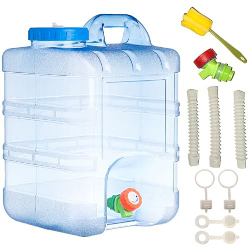 Sparkstarses Tanica per Acqua con Rubinetti, 20L Tanica Acqua in Plastica, Tanica per Acqua da Campeggio, Serbatoio Acqua Campeggio per Cucina, Camper, furgoni, Camion, Campeggio, Scuola, Ospedale