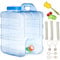 Sparkstarses 20L bidón de Agua con grifos, depósito de Agua con Grifo, contenedor de Agua para Camping, sin BPA, contenedor de Agua para Cocina, RV, Furgoneta, camión, Camping, Escuela, Hospital…