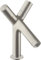hansgrohe Axor Starck 2-Griff Waschtischarmatur 80 mit Zugstangen-Ablaufgarnitur, Farbe: Stainless Steel Optic