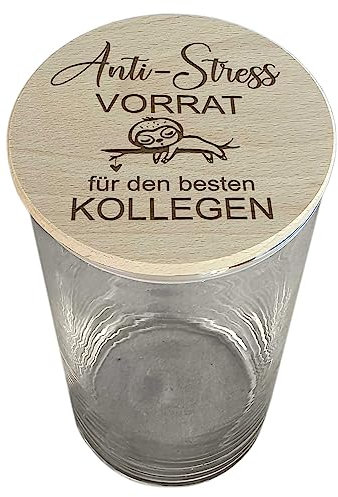 My Sweetheart® Dankeschön Geschenke XL Vorratsglas zum Befüllen lustige Anti Stress Geschenk Idee Danke Kleinigkeit Geburtstagsgeschenk Geburtstag (bester Kollege)