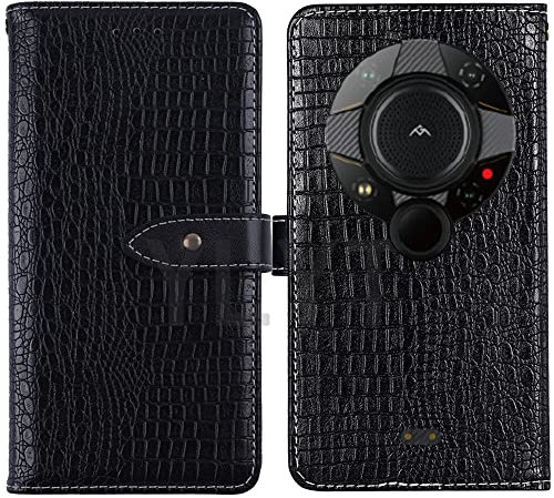 AODATU Flip Case Etui Schwarz Leder Tasche Schutz Hülle Für AGM G2 Guardian 6.58 inch Handy Horizontale Standfunktion Magnetverschluss Strapazierfähiger Cover