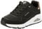 Skechers UNO Gen1 Shimmer Away Sneaker, Schwarzer Synthetikbesatz, 35 EU