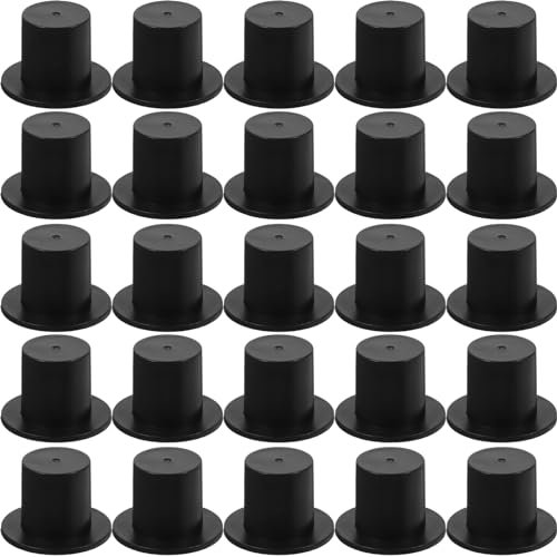 Toddmomy 200stücke Mini Kunststoff-hüte Für Bastelprojekte Schwarze Clown-hüte Für Weihnachten -Dekoration s Für Erwachsene