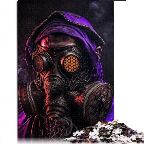 Jigsaw Puzzle Adult 1000 mask warrior Wood Jigsaw Difficult and Challenge 19.7x29.5inch Jigsaw Puzzle Adult