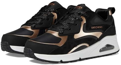 Skechers Girl's UNO Gen1 Color Surge Sneaker, Schwarz Rotgold, 32 EU